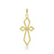 Art deco large diamond cross on hinged bail, in yellow diamonds and yellow gold <span class='visuallyhidden'>Call, text 323-404-2959 for shopping help.</span>